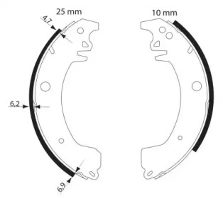 Комлект тормозных накладок (HELLA: 8DB 355 002-871)