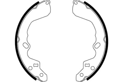 Комлект тормозных накладок (HELLA: 8DB 355 000-491)