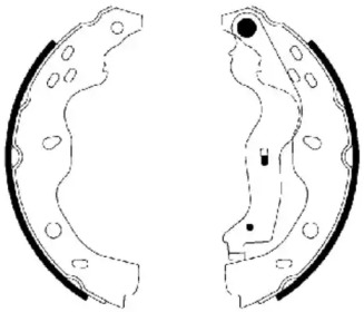 Комлект тормозных накладок (HELLA: 8DB 355 003-041)