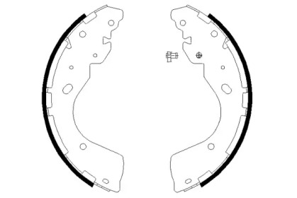 Комлект тормозных накладок (HELLA: 8DB 355 022-011)