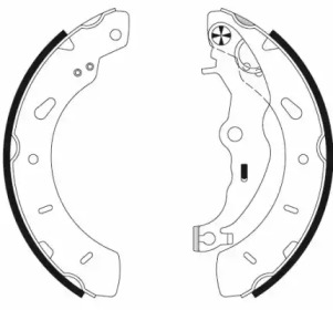 Комлект тормозных накладок (HELLA: 8DB 355 022-201)