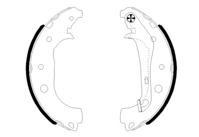 Комлект тормозных накладок (HELLA: 8DB 355 022-231)