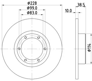 Тормозной диск (HELLA: 8DD 355 100-031)