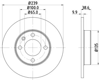 Тормозной диск (HELLA: 8DD 355 100-051)