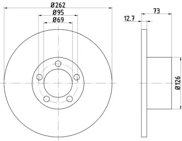 Тормозной диск (HELLA: 8DD 355 100-061)