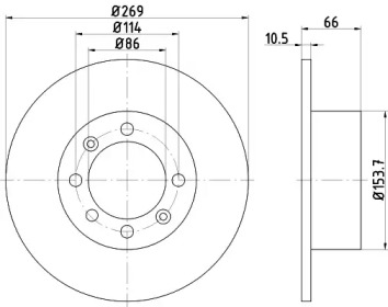 Тормозной диск (HELLA: 8DD 355 100-091)