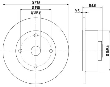 Тормозной диск (HELLA: 8DD 355 100-101)