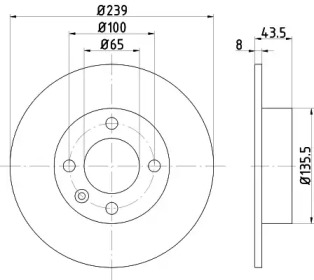 Тормозной диск (HELLA: 8DD 355 100-111)