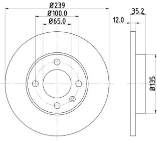 Тормозной диск (HELLA: 8DD 355 123-831)