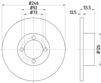 Тормозной диск (HELLA: 8DD 355 100-141)