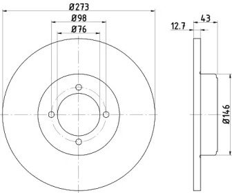 Тормозной диск (HELLA: 8DD 355 100-151)