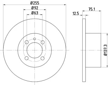 Тормозной диск (HELLA: 8DD 355 100-161)