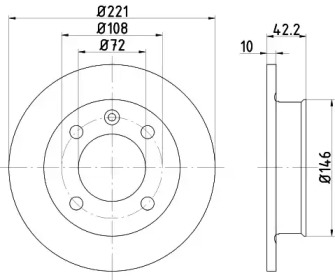 Тормозной диск (HELLA: 8DD 355 100-171)