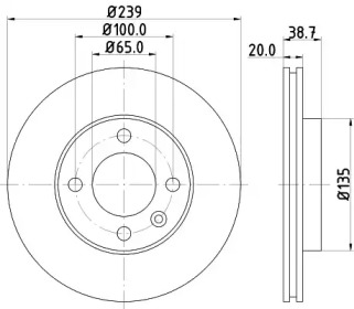 Тормозной диск (HELLA: 8DD 355 123-601)