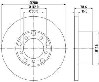 Тормозной диск (HELLA: 8DD 355 100-201)