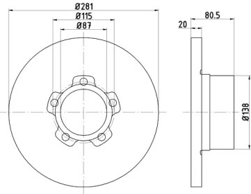 Тормозной диск (HELLA: 8DD 355 100-221)