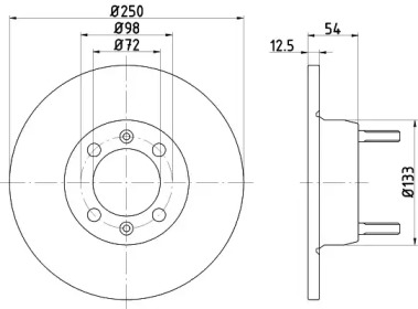 Тормозной диск (HELLA: 8DD 355 100-241)