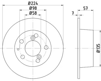 Тормозной диск (HELLA: 8DD 355 100-271)