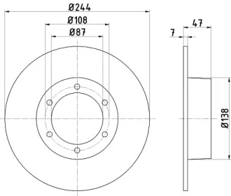 Тормозной диск (HELLA: 8DD 355 100-281)