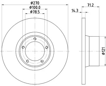 Тормозной диск (HELLA: 8DD 355 100-291)