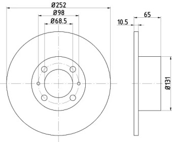 Тормозной диск (HELLA: 8DD 355 100-301)