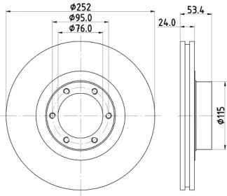 Тормозной диск (HELLA: 8DD 355 100-331)