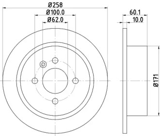 Тормозной диск (HELLA: 8DD 355 126-012)