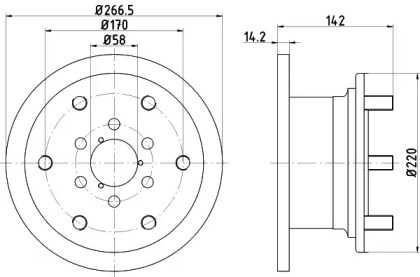 Тормозной диск (HELLA: 8DD 355 100-371)