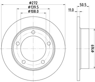 Тормозной диск (HELLA: 8DD 355 100-381)