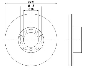 Тормозной диск (HELLA: 8DD 355 100-401)