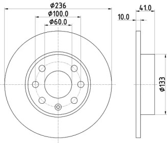 Тормозной диск (HELLA: 8DD 355 100-411)