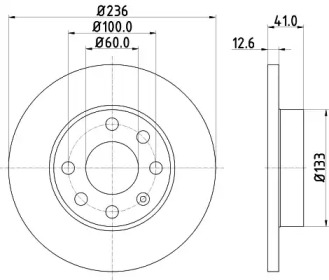 Тормозной диск (HELLA: 8DD 355 100-431)