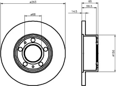 Тормозной диск (HELLA: 8DD 355 100-451)