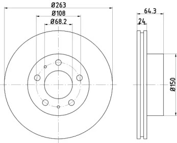 Тормозной диск (HELLA: 8DD 355 100-461)