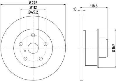 Тормозной диск (HELLA: 8DD 355 100-471)