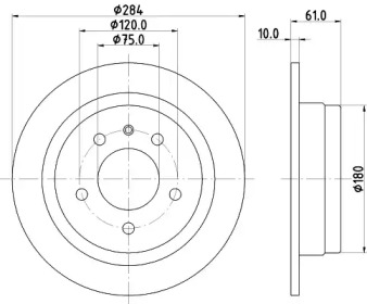 Тормозной диск (HELLA: 8DD 355 100-511)