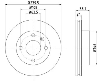 Тормозной диск (HELLA: 8DD 355 100-531)