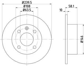 Тормозной диск (HELLA: 8DD 355 100-541)