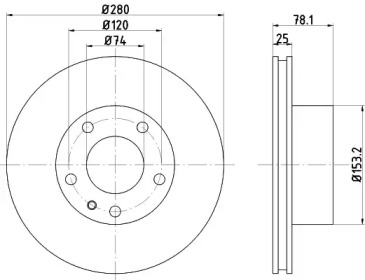 Тормозной диск (HELLA: 8DD 355 100-551)