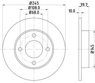 Тормозной диск (HELLA: 8DD 355 122-372)