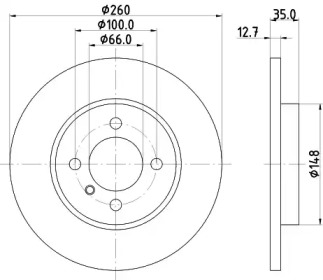 Тормозной диск (HELLA: 8DD 355 100-631)