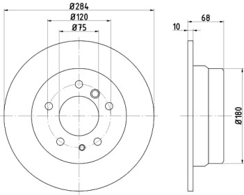 Тормозной диск (HELLA: 8DD 355 100-661)