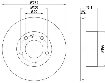 Тормозной диск (HELLA: 8DD 355 100-671)