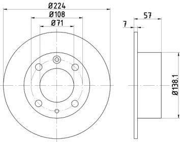 Тормозной диск (HELLA: 8DD 355 100-681)