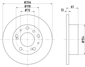 Тормозной диск (HELLA: 8DD 355 100-701)