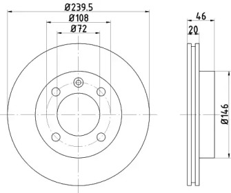 Тормозной диск (HELLA: 8DD 355 100-711)