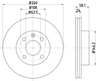 Тормозной диск (HELLA: 8DD 355 100-721)