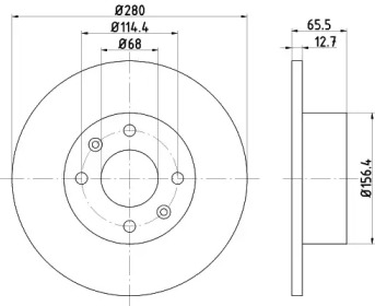 Тормозной диск (HELLA: 8DD 355 100-751)