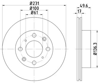 Тормозной диск (HELLA: 8DD 355 100-761)