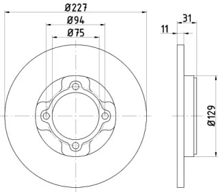 Тормозной диск (HELLA: 8DD 355 100-771)